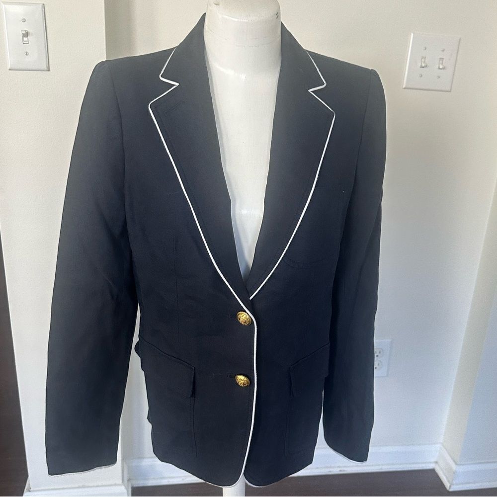 J. Crew Navy Nautical Style Blazer 8